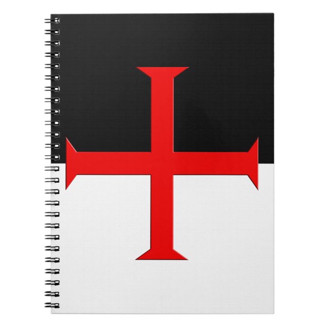 Medieval Knights Templar Cross Flag Notebook (Front)