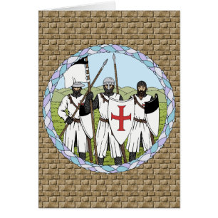 Medieval Knights Templar Greeting Card
