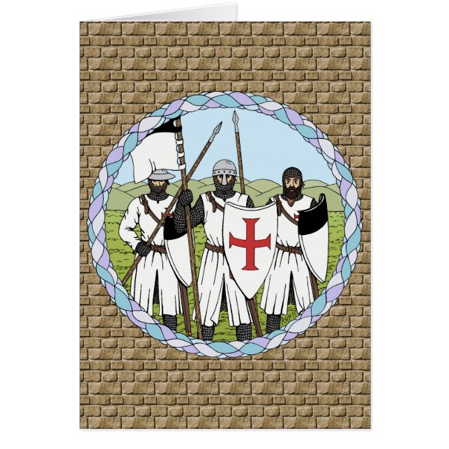 Medieval Knights Templar Greeting Card (Front)