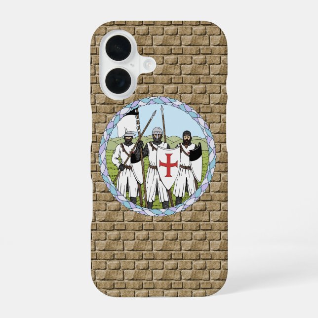 Medieval Knights Templar iPhone 16 Case (Back)