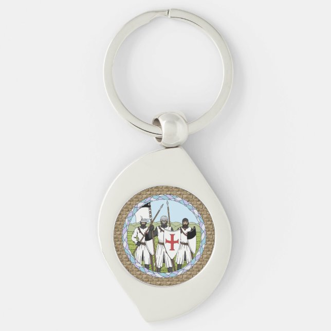 Medieval Knights Templar Keychain (Front)