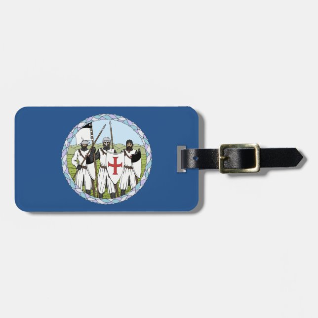 Medieval Knights Templar Luggage Tag (Front Horizontal)
