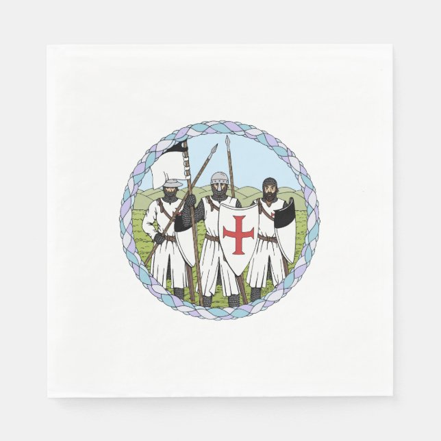 Medieval Knights Templar Napkin (Front)