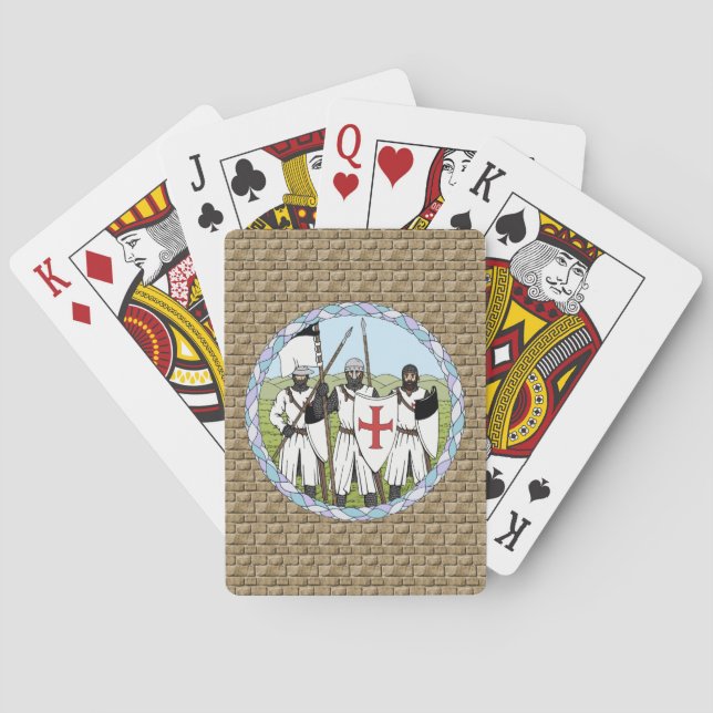 Medieval Knights Templar Playing Cards (Back)