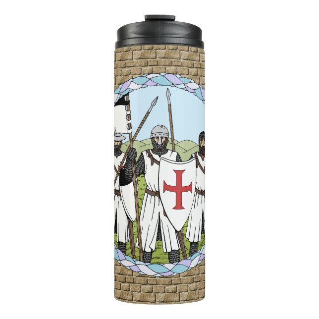 Medieval Knights Templar Thermal Tumbler (Front)