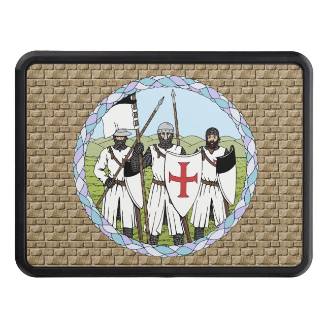 Medieval Knights Templar Trailer Hitch Cover (Front)