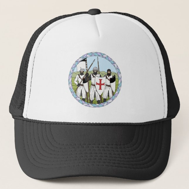Medieval Knights Templar Trucker Hat (Front)