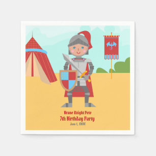 Medieval Knights Tournament Birthday Party Napkin