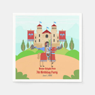 Medieval Knights Tournament Birthday Party Napkin