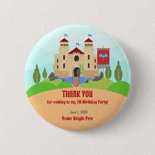 Medieval Knights Tournament Boy Birthday Party 2 Inch Round Button