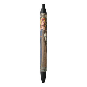 Medieval Lady Black Ink Pen