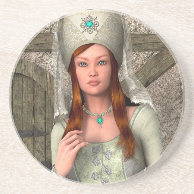 Medieval Lady  Coaster (Front)