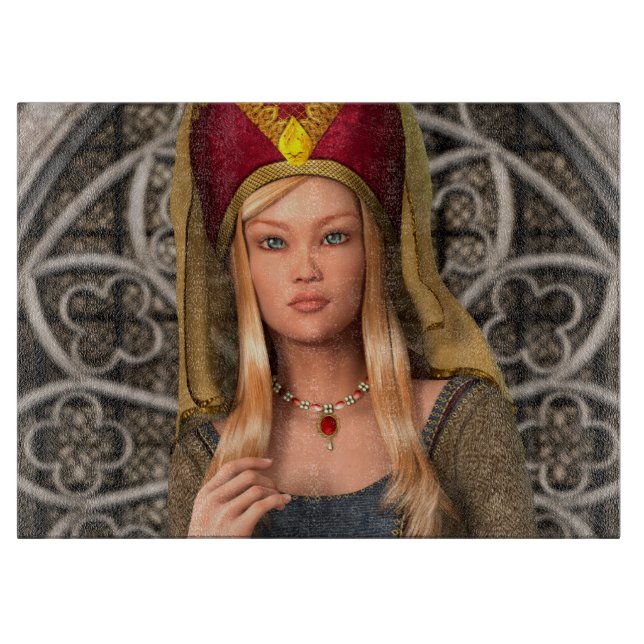 Medieval Lady Cutting Board (Front)