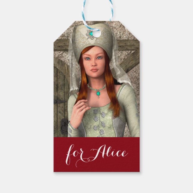 Medieval Lady Gift Tags (Front)