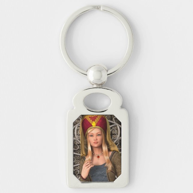 Medieval Lady Keychain (Front)
