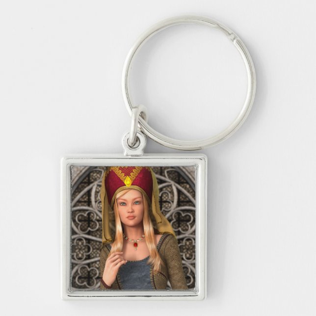 Medieval Lady Keychain (Front)