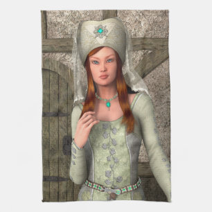 Medieval Lady Kitchen Towel