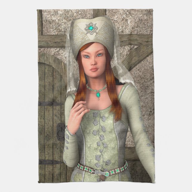 Medieval Lady  Kitchen Towel (Vertical)