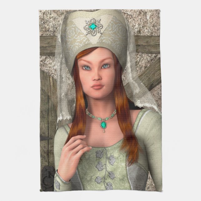 Medieval Lady  Kitchen Towel (Vertical)