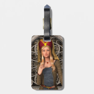 Medieval Lady Luggage Tag