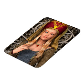 Medieval Lady Magnet