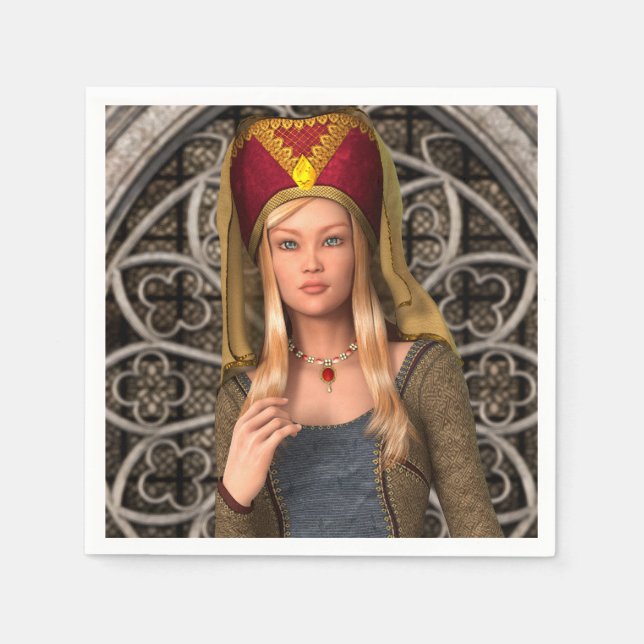 Medieval Lady Napkin (Front)