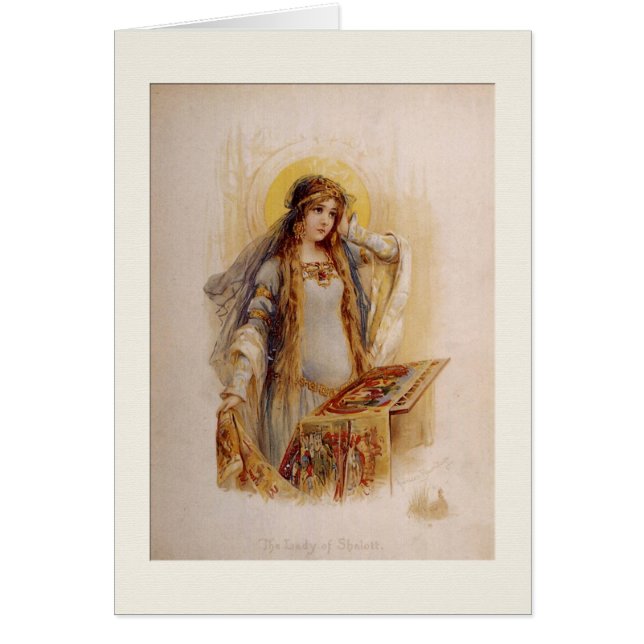 Medieval "Lady of Shalott" Card (Front)