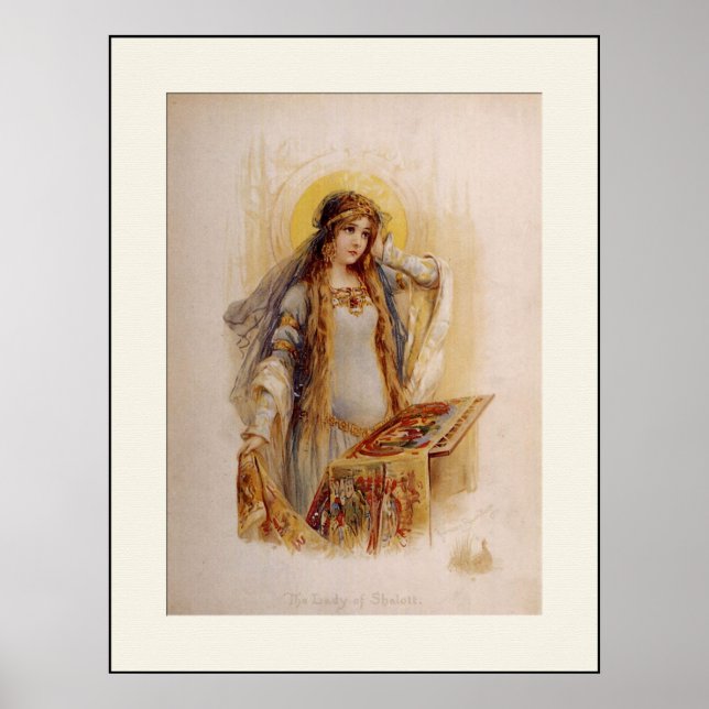 Medieval "Lady of Shalott" Print (Front)