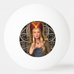 Medieval Lady Ping Pong Ball