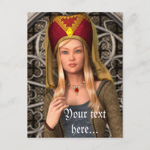 Medieval Lady Postcard
