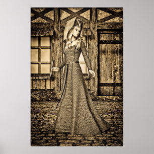 Medieval Lady Poster