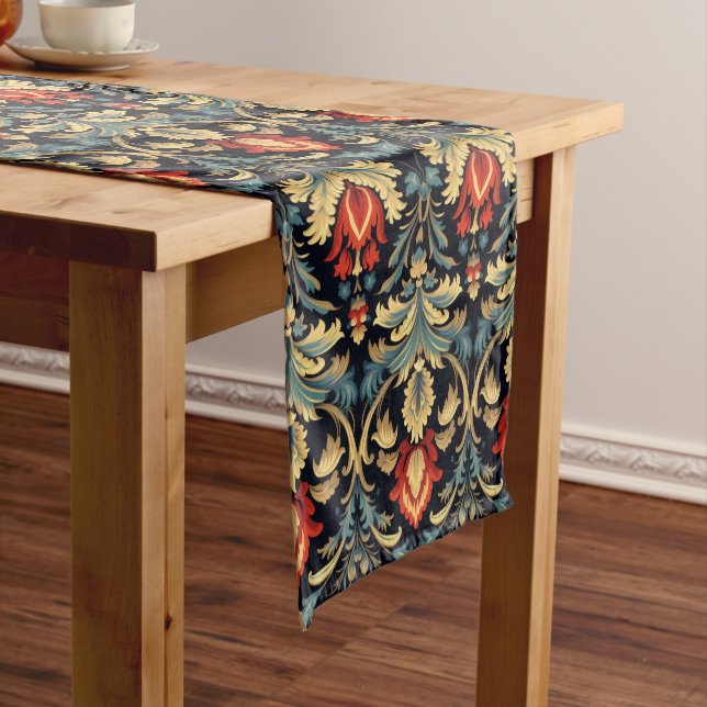 Medieval Lamp Shade Brocade Pattern 2 Short Table Runner (In Situ)