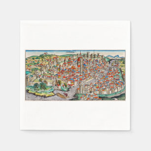 Medieval landmark of Florence in Italy Napkin