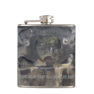 Medieval Latin gravestone Hip Flask