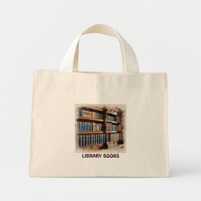 Medieval Library and Books of Antiquity Artwork Mini Tote Bag (Front)