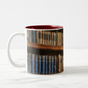 Medieval Library and Books of Antiquity Design Two-Tone Coffee Mug