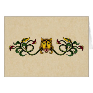 Medieval Lion Design Greeting Card