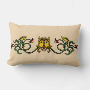 Medieval Lion Design Lumbar Pillow
