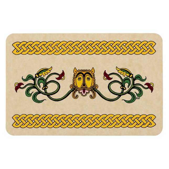 Medieval Lion Design Magnet (Horizontal)