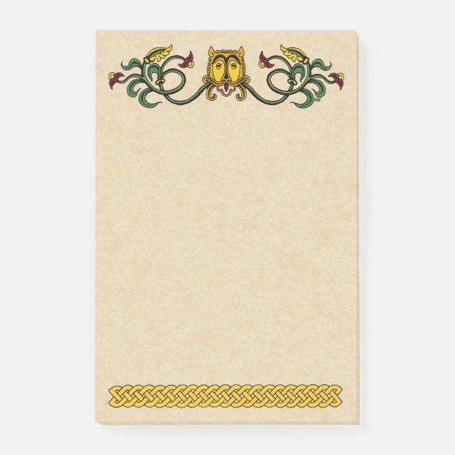 Medieval Lion Design Post-it Notes (Front)