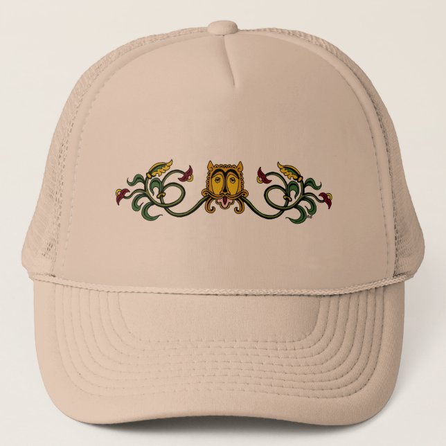 Medieval Lion Design Trucker Hat (Front)