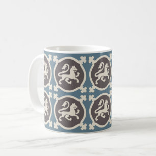 Medieval Lion Tiles Coffee Mug