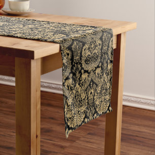 Medieval Lions, Birds And Dragons Pattern Short Table Runner