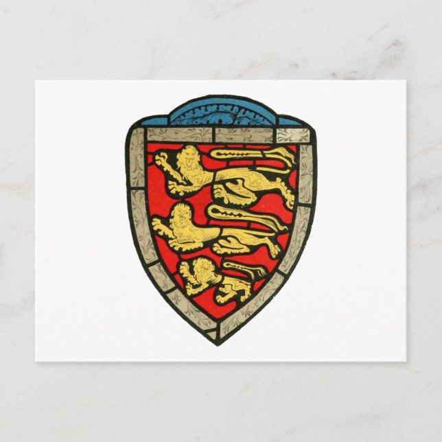 Medieval Lions Crest Postcard (Front)