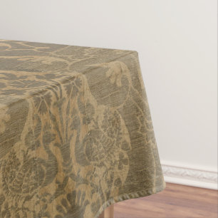 Medieval Lions Peacocks & Pomegranates Pattern Tablecloth