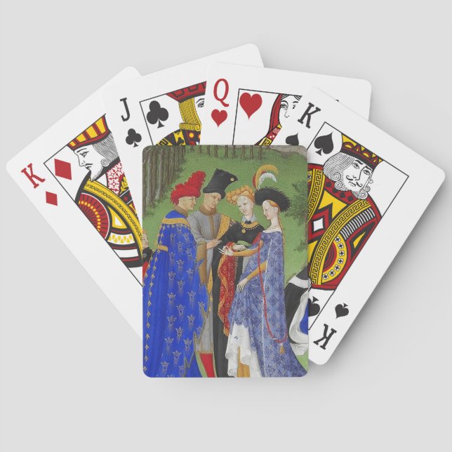 Medieval lords and ladies playing cards (Back)