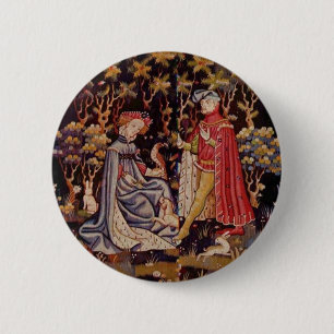 Medieval lovers 2 inch round button