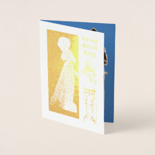 Medieval lovers knight and lady card