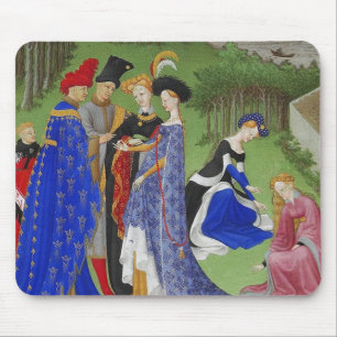 Medieval lovers mouse pad
