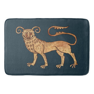 Medieval Manticore Large Bath Mat